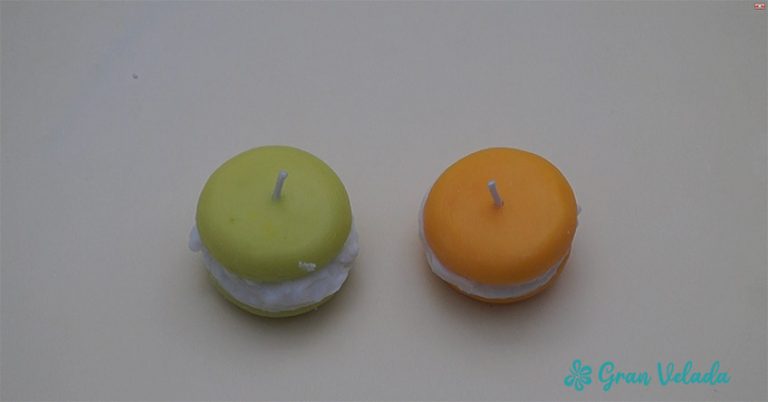 Hacer velas decorativas macarons paso 8