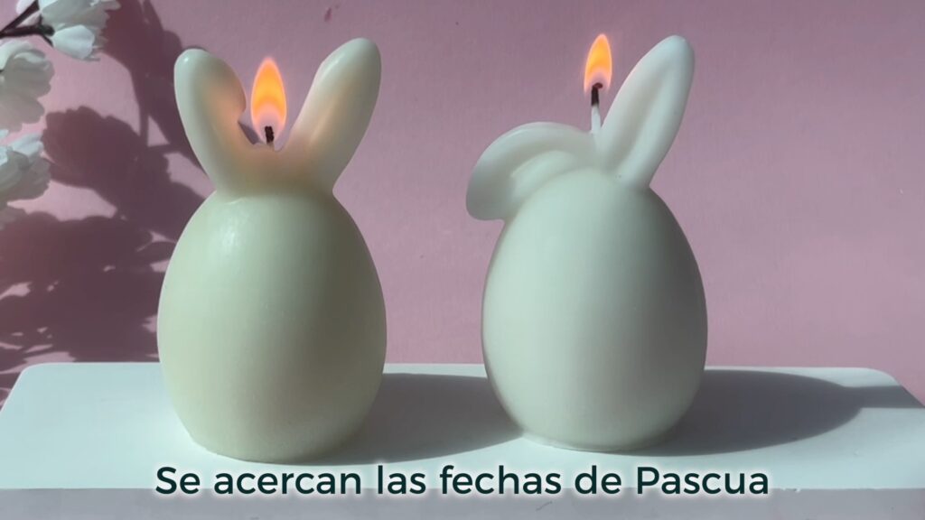 Cómo hacer velas conejos de pascua 2