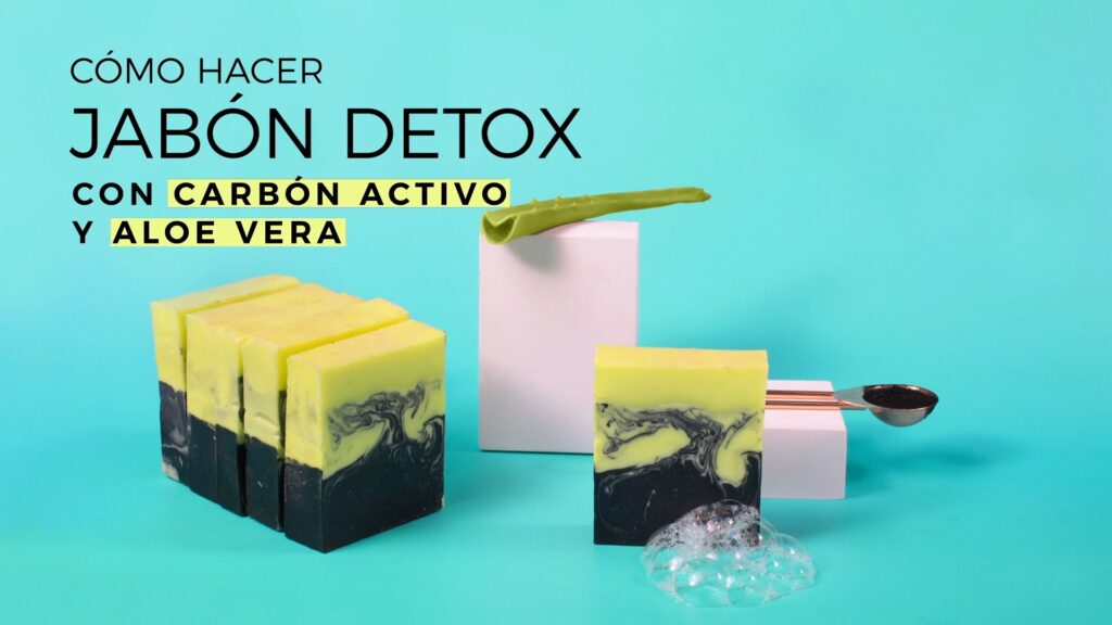 Como hacer jabon detox con carbon activo y aloe vera